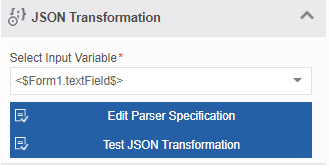 JSON Transformation property JSON Transformation property