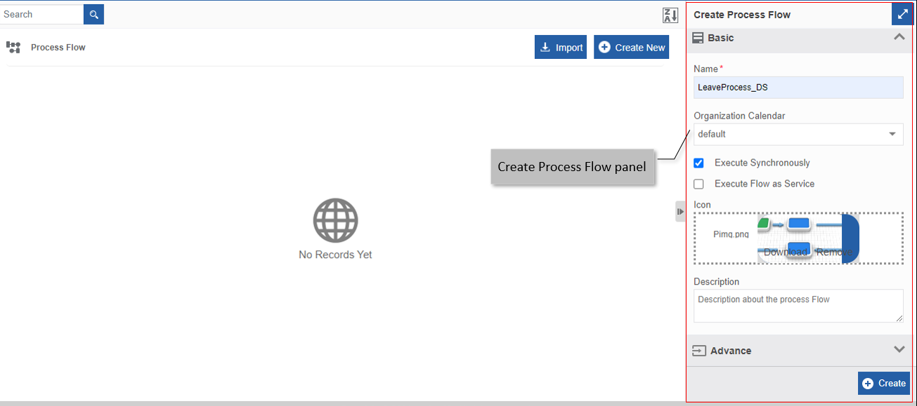 Create process flow Create process flow