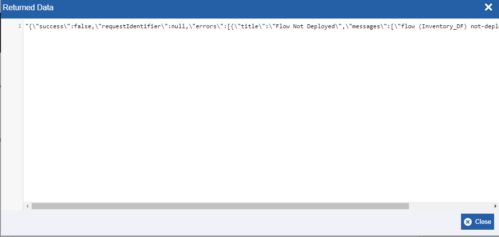 Trigger Returned Data (complete return data) Trigger Returned Data (complete return data)