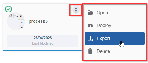 Exporting process flow Exporting process flow