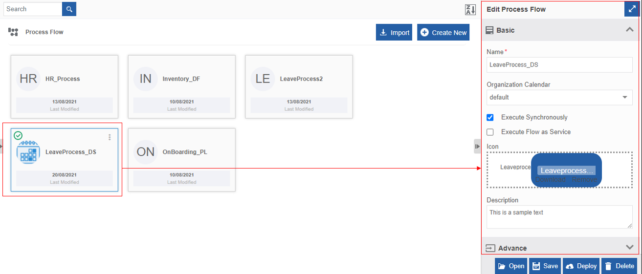 Edit Process Flow Edit Process Flow
