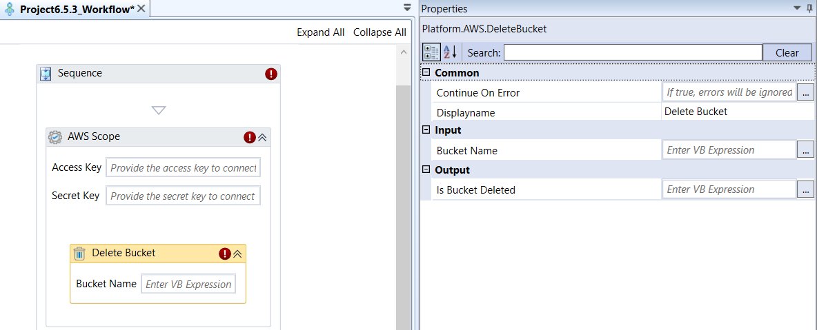 Delete Bucket activity and properties Delete Bucket activity and properties