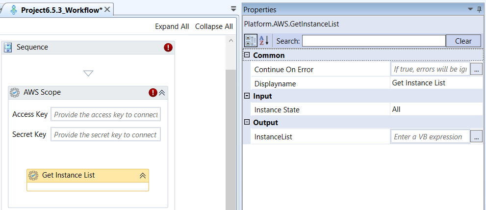 Get Instance List activity and properties Get Instance List activity and properties