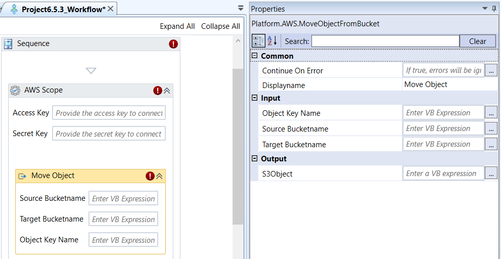 Move Object activity and properties Move Object activity and properties