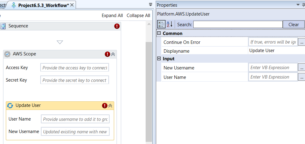 Update User activity and properties Update User activity and properties