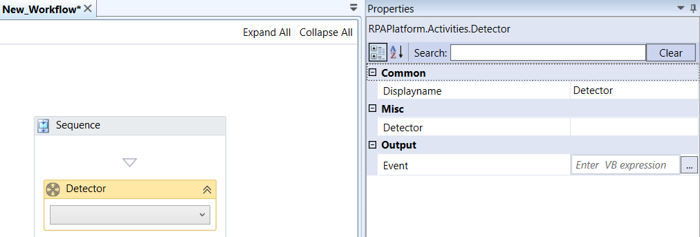 Detector activity and properties Detector activity and properties