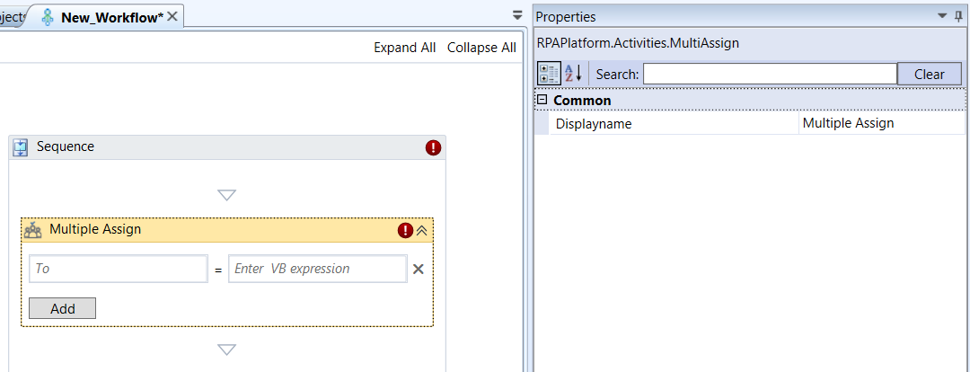 Multiple Assign activity and properties Multiple Assign activity and properties