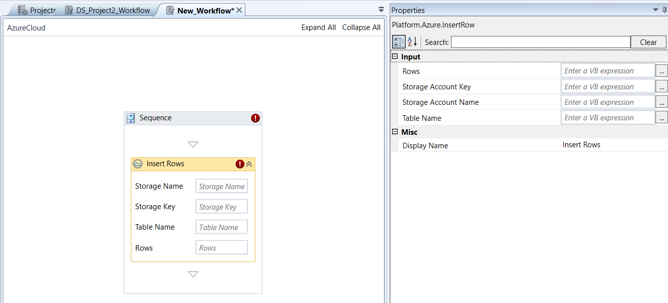 Insert Rows activity and properties Insert Rows activity and properties