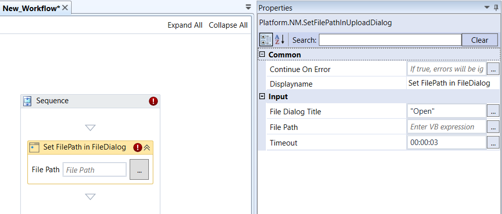 NM.Set File Path in File Dialog activity and properties NM.Set File Path in File Dialog activity and properties