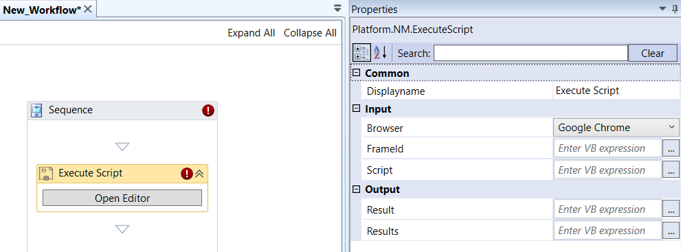 NM.Execute Script activity and properties NM.Execute Script activity and properties