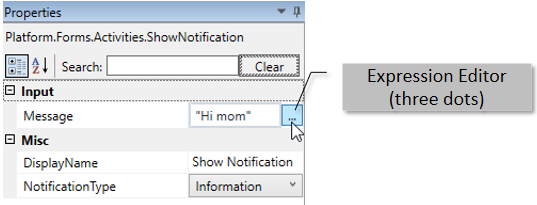 Expression Editor Expression Editor