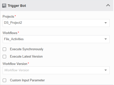 Trigger Bot activity and properties Trigger Bot activity and properties