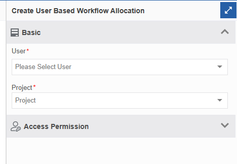 Create User Based Workflow Allocation Create User Based Workflow Allocation