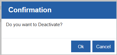 Confirmation message Confirmation message
