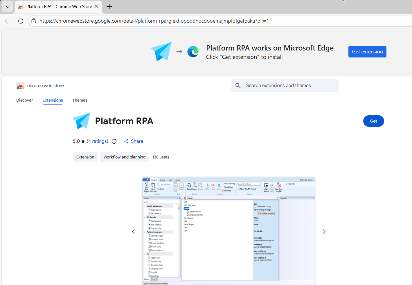 Chrome web store in Edge Chrome web store in Edge