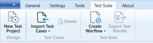 Test Suite tab Test Suite tab