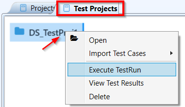Execute TestRun Execute TestRun