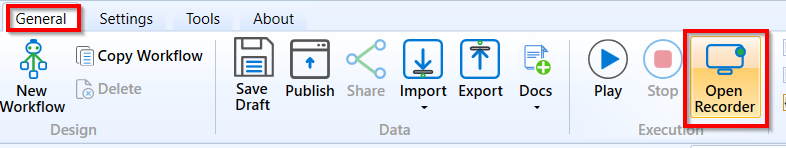 Open Recorder Open Recorder