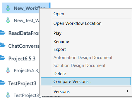 Compare Versions Compare Versions