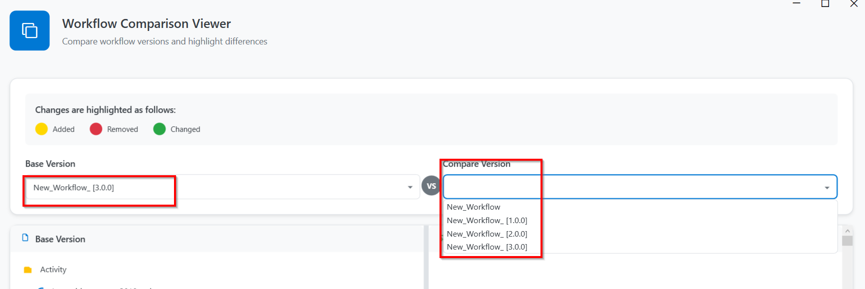 Workflow Comparison Viewer Workflow Comparison Viewer