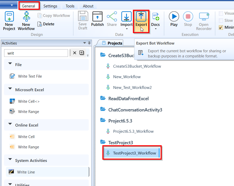 Select workflow Select workflow