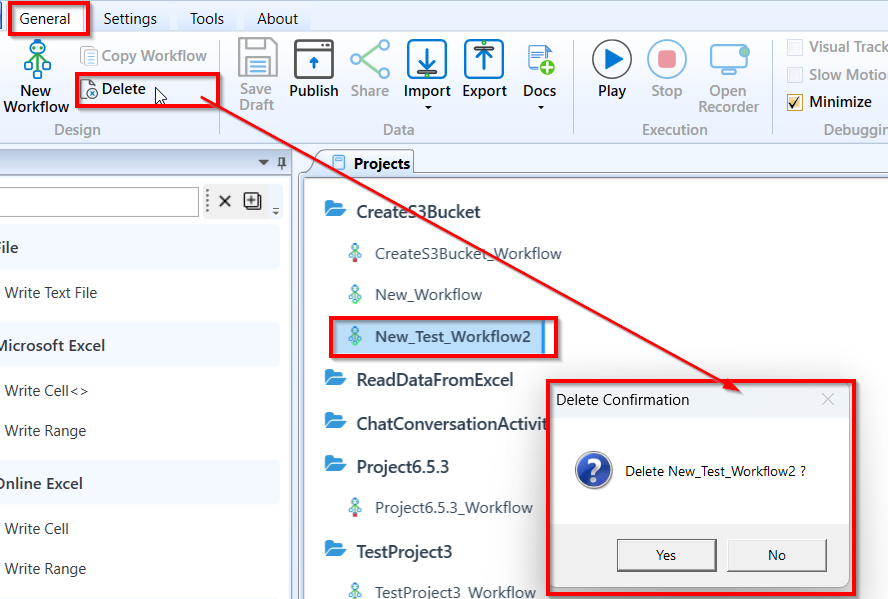 Deleting workflow Deleting workflow