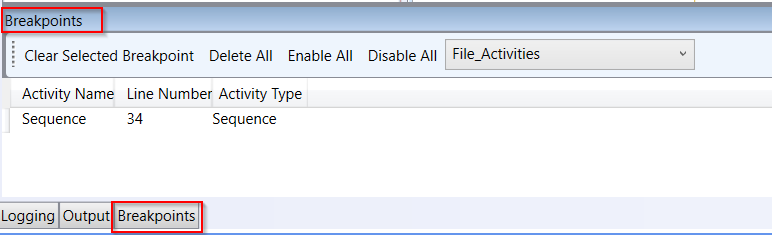 Breakpoint Tab Breakpoint Tab