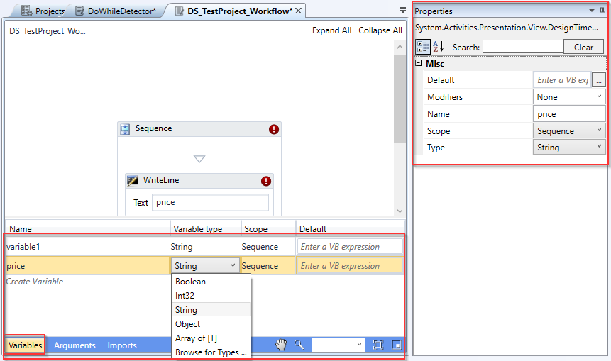 Creating variables manually Creating variables manually