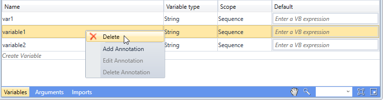 Deleting Variable Deleting Variable