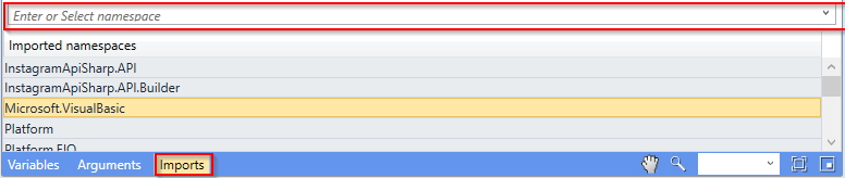 Importing Namespaces Importing Namespaces