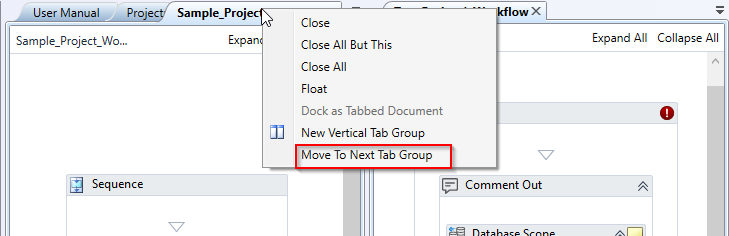 Move to Next tab Group Move to Next tab Group