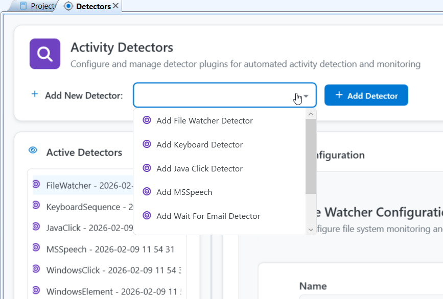 Adding Detector Adding Detector