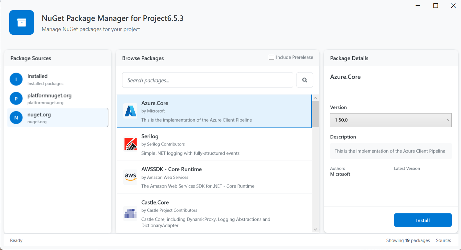 nuget.org - Selected nuget and details nuget.org - Selected nuget and details