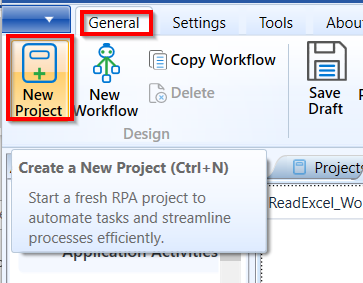 Create new project Create new project