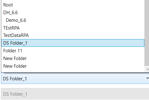 Select folder Select folder
