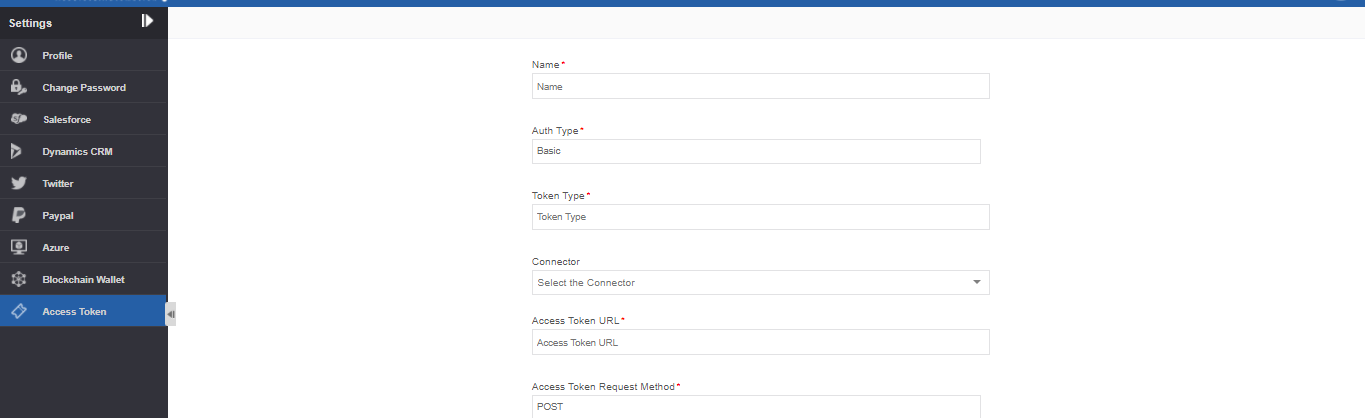 Settings menu Settings menu