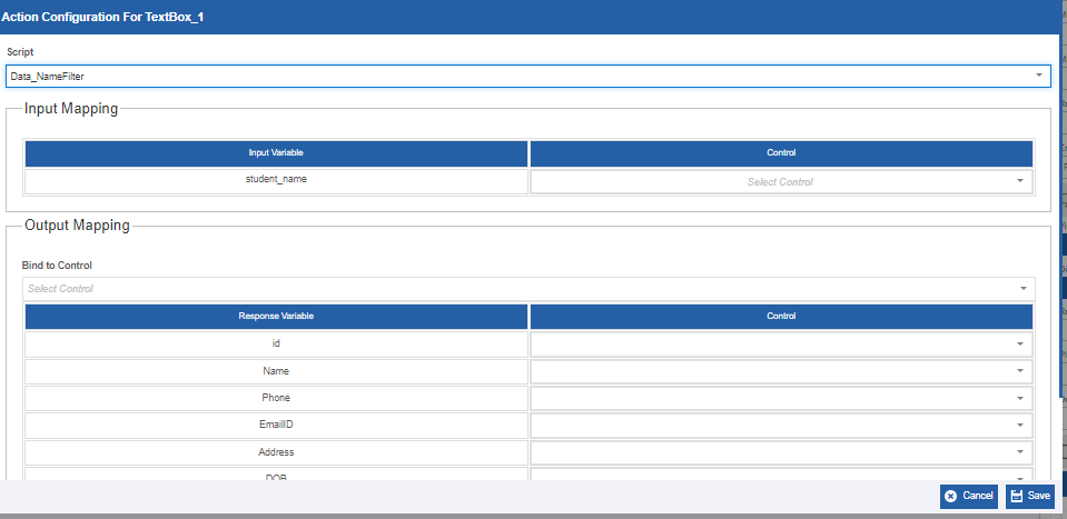 Execute lookup configuration Execute lookup configuration