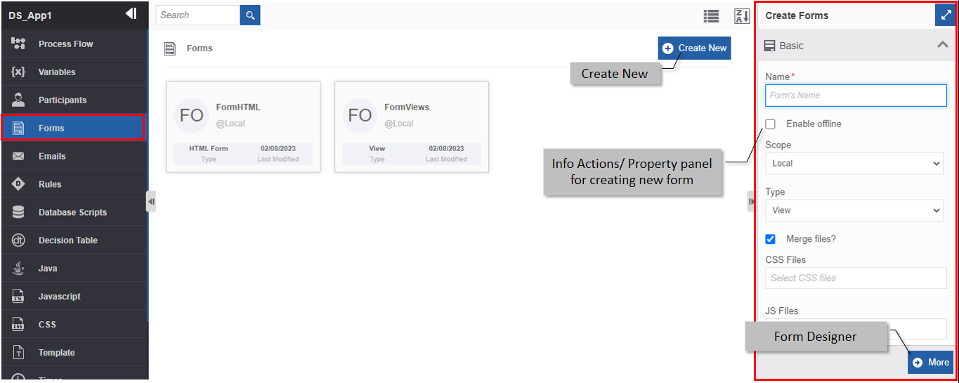Creating a new form view Creating a new form view