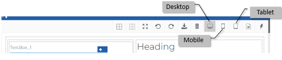 Responsive views in the view designer Responsive views in the view designer