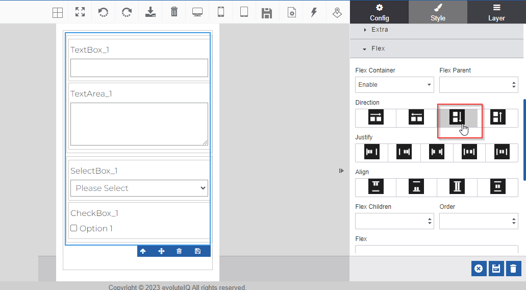 Modified responsive design view Modified responsive design view