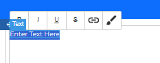 Text edit options Text edit options