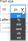 Font size Font size