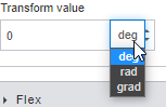 Transform value Transform value