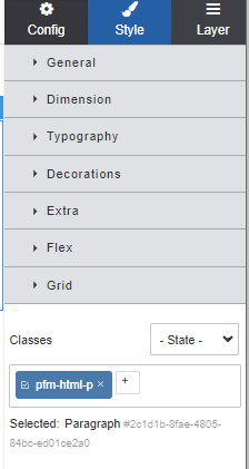 Styles sub sections Styles sub sections