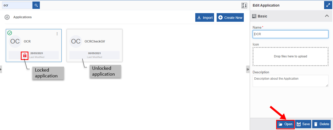 Locked and Unlocked Applications Locked and Unlocked Applications