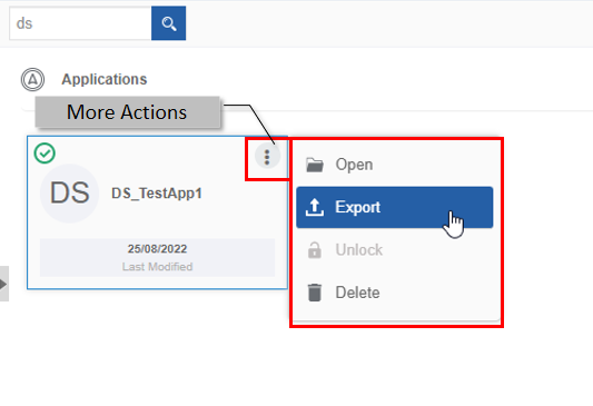 Exporting Application Exporting Application