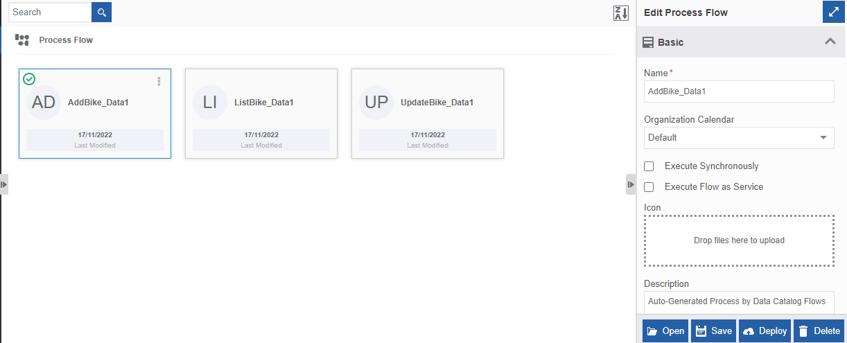 Process flows within the Data Catalog application Process flows within the Data Catalog application