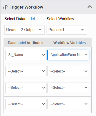 Data model attributes and workflow variables mapping Data model attributes and workflow variables mapping