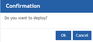 Deploy confirmation Deploy confirmation