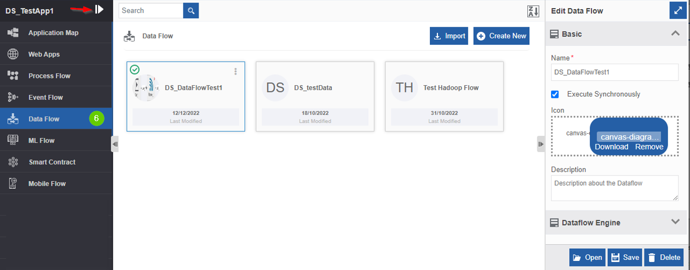 Dataflow list Dataflow list